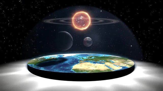 flat earth illustration