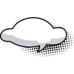 Speech Bubble Cloud Halftone