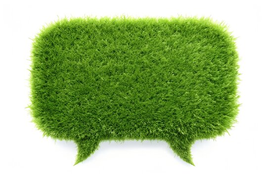 green grass speech bubble - Powered by Adobe