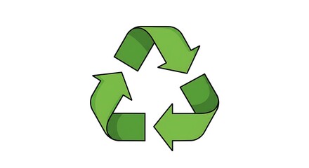 Obraz premium Recycling Arrows Symbol in Green Eco Friendly Concept