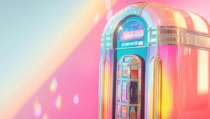 Retro jukebox in vibrant colors