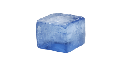 Single Ice Cube, Isolated on Transparent Background
