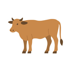 Cartoon Cow Vector Illustration for Eid al-Adha or Qurban Animal