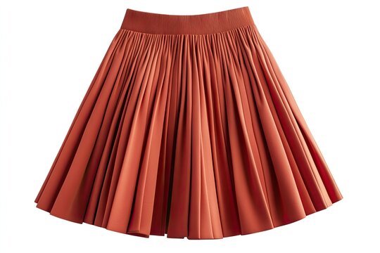 Flared culottes with pleats isolated on white background