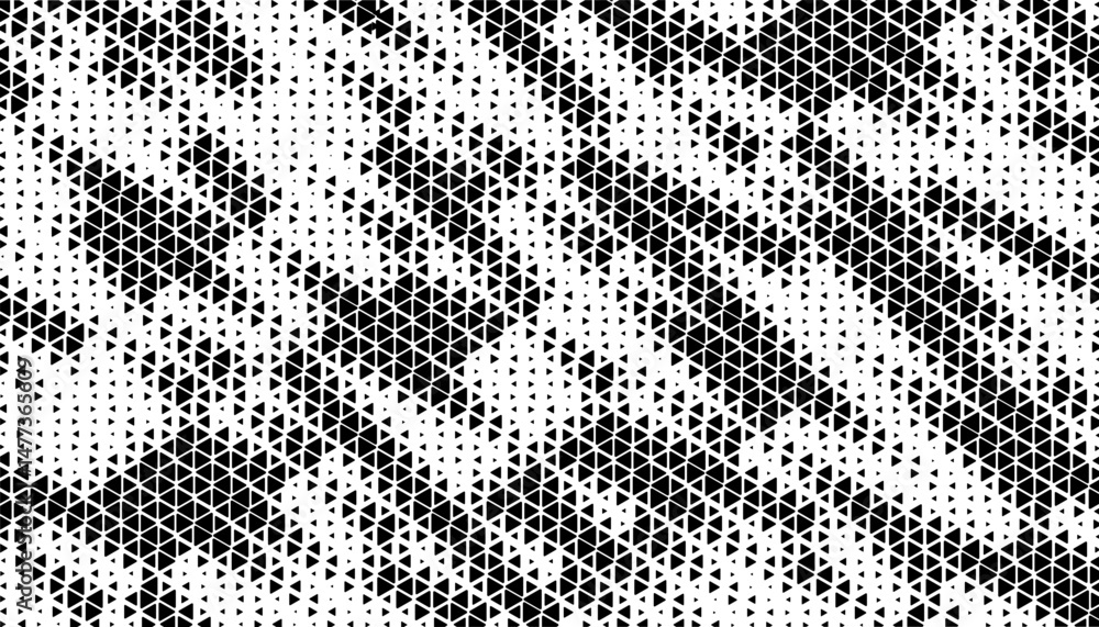 Poster black and white abstract geometric pattern with triangles shape for sporty background and jersey des