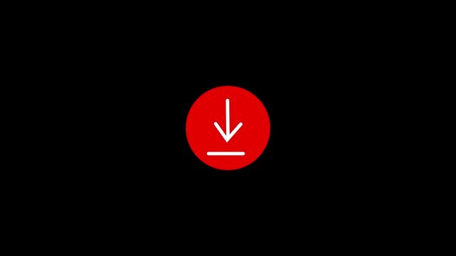 Circle download button icon moving animation. download button icon.