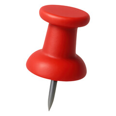 3D Illustration push pin isolated on white