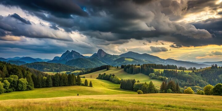 Stormy Sky Over Pieniny Clearing