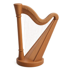 A Harp, 3D Illustration