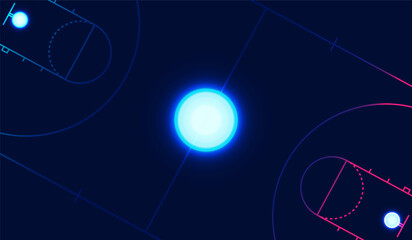 Basketball court top view, Basketball court line