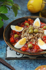 A traditional dish of Tunisian cuisine - Mechouia salad	