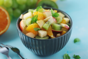 A bowl with fresh fruit	