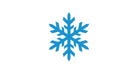 Obraz premium Isolated Snowflake Illustration in Blue on White Background