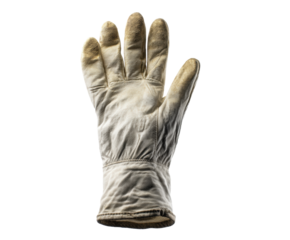 Work glove for industrial safety in a construction environment on a transparent background, cut out