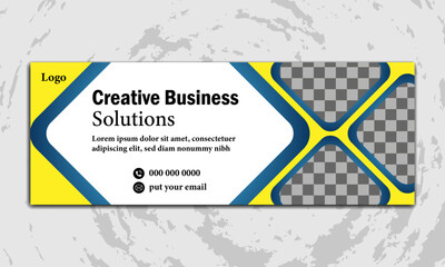 Creative and organic consultancy geometric graphic facebook cover design