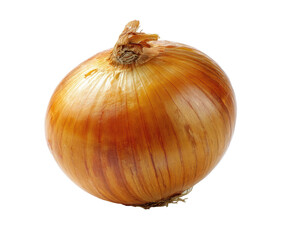 Fresh yellow onion perfect for cooking and recipes in the kitchen on a transparent background, cut out