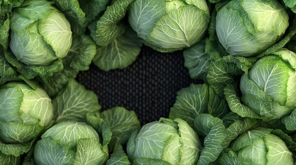 Fototapeta premium fresh green cabbage