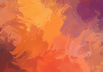Obraz premium Abstract Brushstrokes in Warm Hues Evoking Energy and Movement