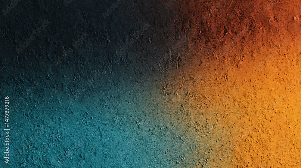 Poster teal orange black color gradient background grainy texture effect poster banner landing page backdro