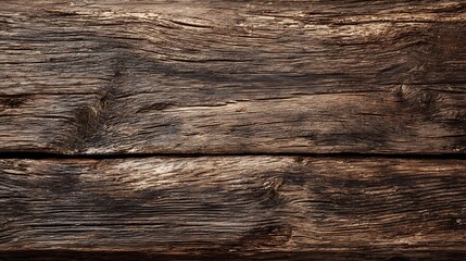 Naklejka premium Surface of the old brown wood texture, old dark textured wooden background, top view