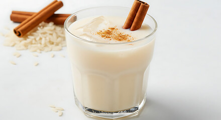 Refreshing and Delightful Beverage Aromatic Flavors of Cinnamon and Rice A Nutritious Delightful Drink Traditional Beverage Served Chilled On Hot Days Homemade Refreshment Aromatic