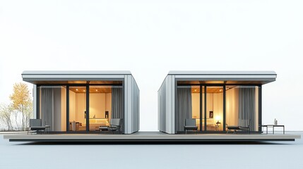 Offset Modules with Shared Rooftop Deck