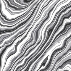 Abstract black and white flowing lines pattern with intricate detailed waves and contours resembling marble or agate stone surface for modern design and artistic decoration
