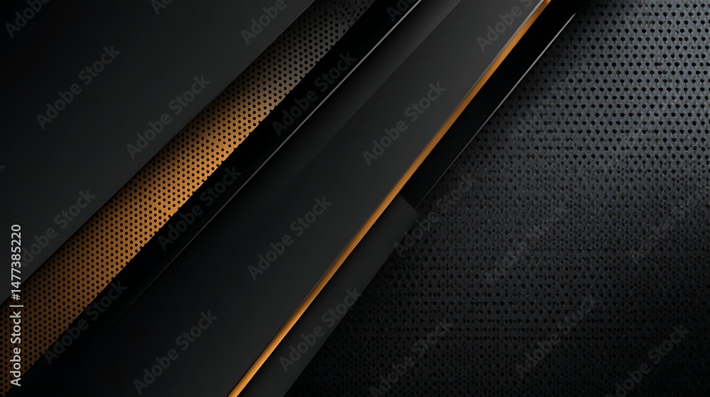 Aufkleber sleek black background with slanting lines and abstract geometric form