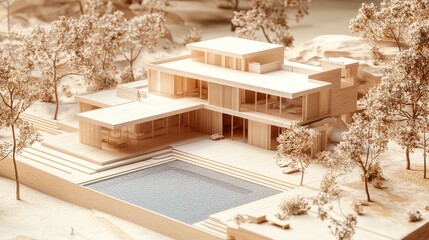 Serenity House with L-Shaped Pool