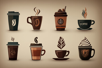 Obraz premium pictogrammes de café