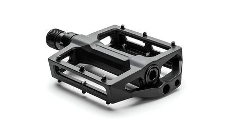 Isolated Black Bicycle Pedal for Cycling Performance Modern Design Pedal on White Background High Quality Studio Shot for e-commerce