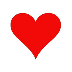 Vibrant red heart symbol on plain background, representing love and affection. simple design conveys warmth and emotion, making it ideal for romantic or heartfelt themes