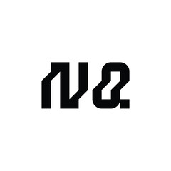 NQ monogram logo design letter text name symbol monochrome logotype alphabet character simple logo