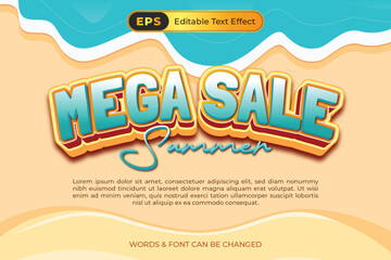 Mega Sale Summer Editable Text Effect