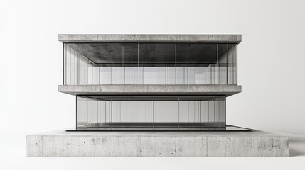 Seamless Glassy Upper Floor Over Concrete Base