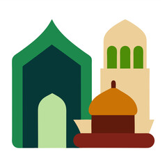 mosque icon set