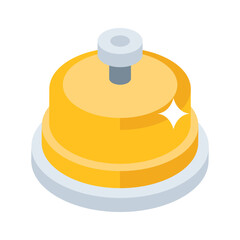 A isometric style icon of ringing service bell