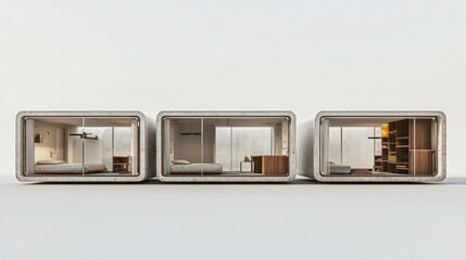 Modular Home Modules Clipped Together