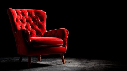 Red chair isolated
