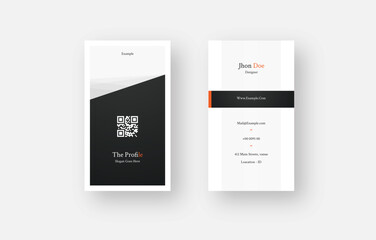 Professional Modern Vertical Business Card Template