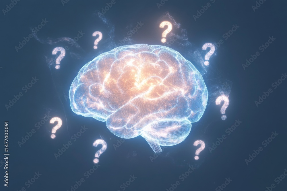 Poster conceptual image of ai ethics and questions surrounding artificial intelligence