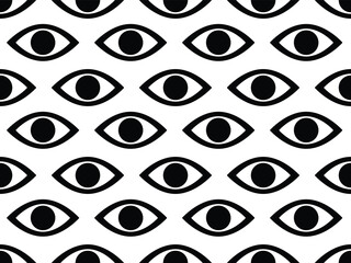 Original eyes ornament . Stylish seamless vector pattern for design and decoration.	