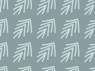 Fir, pine, arrow, palm. Natural forest ornament. Organic. Herbs. Christmas . Tree branch. Seamless vector pattern. 
