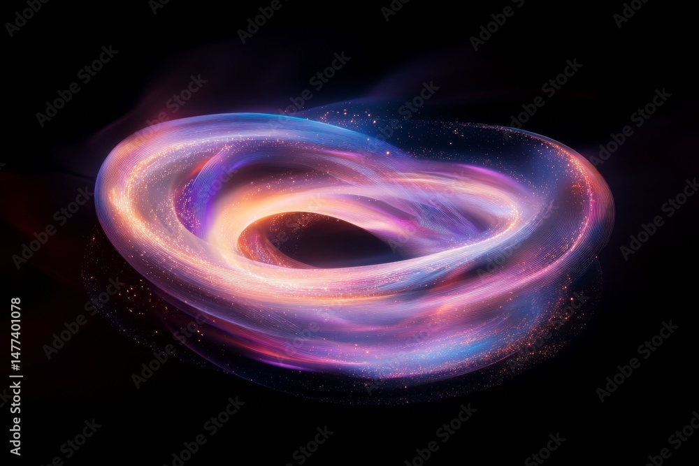 Aufkleber abstract representation of ai ethics with colorful light swirl in space for modern design