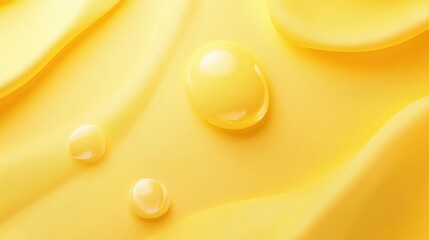 An abstract image of flowing yellow fabric.