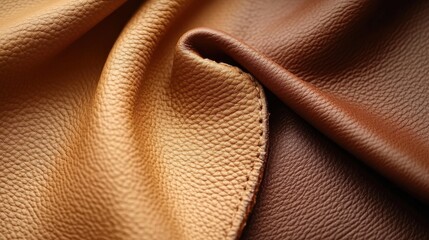 A close-up of textured brown leather.