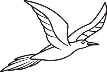 Elegant flying bird sketch perfect for spiritual designs, nature illustrations, and symbolic artwork