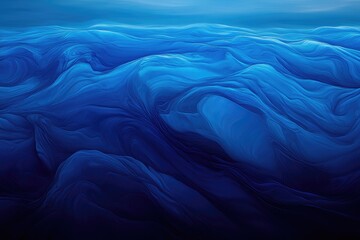 Abstract deep blue ocean waves.  A mesmerizing display of flowing, textured blues, evoking the depths of the sea