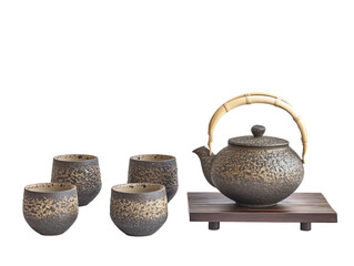 Isolated Ceramic Tea Set