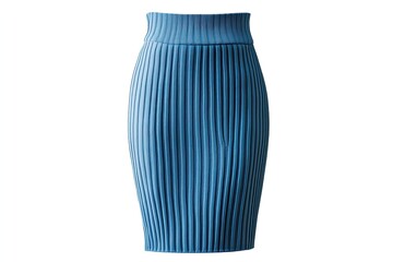 Knit midi pencil skirt isolated on white background